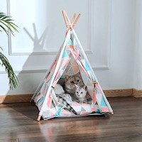 Cama Teepe para Mascotas - Diseño Triangulos Multicolor