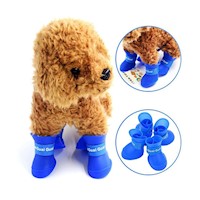 Zapatos de Silicona para Mascotas Azul - M