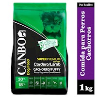 Comida para Perros Cachorros Pequeños Canbo Cordero 1 kg