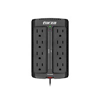 Estabilizador Forza Fvr-902 Volt Reg 900Va /450W 220V 8 Universal-Negro