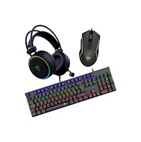 Kit Gamer T-Dagger 3 en 1 Teclado Trident + Audífonos Sona + Mouse Naxos