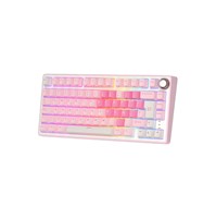 Teclado Gamer Royal Kludge RK R75 Cableado SP Pink Melody Switch Creamy