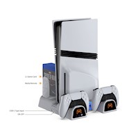 Base Dobe con Refrigeración y Carga para PS5 PS5 Slim y PS5 Pro TP5-3532D-White