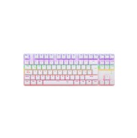 Teclado Gamer T-Dagger Bora Lite Rainbow Español Red Switch Blanco