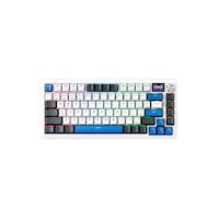 Teclado Gamer Machenike K500F B81W Tri-Mode RGB Silver Switch Navy