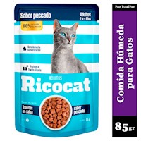 Comida Húmeda para Gato Ricocat Pescado 85gr