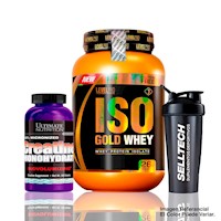 Iso Gold Whey 2.43lb Chocolate+Creatina Ultimate 300gr