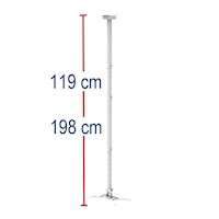 MONTECH - Rack Soporte de Techo para Proyector - 119cm a 198cm