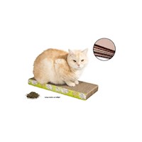 Rascador arañador básico rectangular para gatos de cartón corrugado.