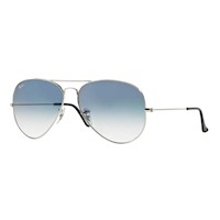 Lentes RayBan RB3025 Aviator Plateado Lunas Azul Degradé