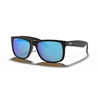 Lentes de sol RayBan RB4165 Justin Negro Lunas Polarizadas Azul Espejo