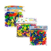 Pack Didáctico Montessori De Tuercas, Puzzle y Bloques De Colores