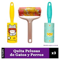 Pack x3 Quita Pelusas de Gatos y Perros Modelos Variados