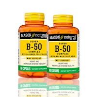 Vitamina Super B-50 Complex With 400 Mcg (60 Cap) Pack X2