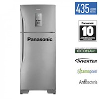 Refrigeradora Panasonic Top Freezer BT51 435L Inverter Color Inox