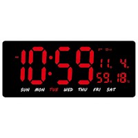 Reloj Digital LED de Pared Calendario Temperatura Alarma BS-K2552