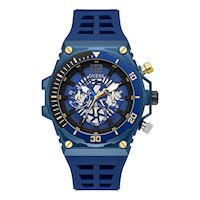 Reloj Guess Acero Azul y Silicona Azul GW0443G