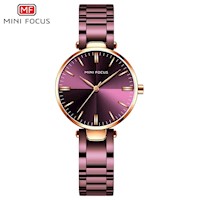 Reloj Mujer Minifocus Acero Oro Rosa y Morado MIN-M-11
