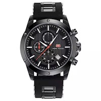 Reloj Minifocus Acero Negro y Silicona Negro MIN-8