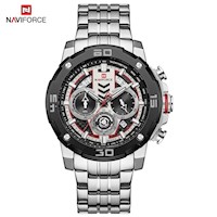 Reloj Naviforce Acero Plateado y Negro NAV-26