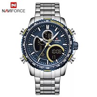 Reloj Naviforce Acero Plateado y Azul NAV-28