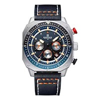 Reloj Naviforce Hombre Cuero Negro NAV-140