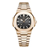 Relojes Poedagar Hombre Acero Bronce POE-16