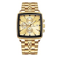 Reloj Poedagar Hombre Acero Dorado POE-26