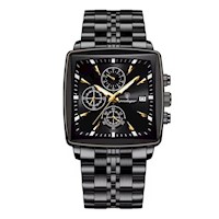 Reloj Poedagar Hombre Acero Negro POE-27