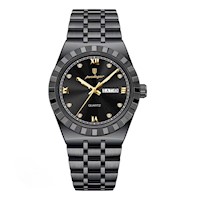 Reloj Poedagar Hombre Acero Negro POE-39