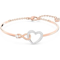 PULSERA SWAROVSKI 5518869 INFINITY HEART Y COLLARES EN ORO ROSA CRISTALES