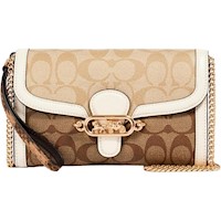 BANDOLERA COACH CS657 CUERO MULTICOLOR CADENA CON BLOQUEO EXCLUSIVO MUJER