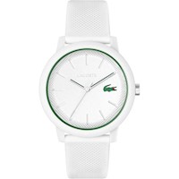 LACOSTE RELOJ 12.12 PARA HOMBRE, SILICONA BLANCA, MOVIMIENTO DE CUARZO,