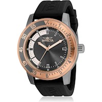 RELOJ INVICTA SPECIALTY: MOVIMIENTO DE CUARZO, CORREA DE SILICONA NEGRA,