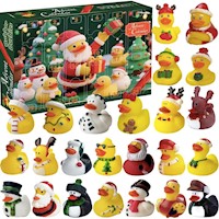 CALENDARIO DE ADVIENTO 2025 CON 24 SORPRESAS DE PATOS DE GOMA REGALO DE