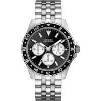 GUESS RELOJ ANALÓGICO PARA HOMBRE CON CORREA DE ACERO INOXIDABLE, RESISTENTE