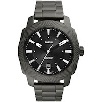 RELOJ FOSSIL PARA HOMBRE, ACERO INOXIDABLE, ESFERA NEGRA, MOVIMIENTO DE CUARZO