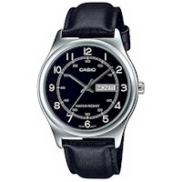 RELOJ ANALÓGICO DE VESTIR CASIO PARA HOMBRE, CUENTA CON CORREA DE CUERO,