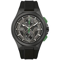 RELOJ BULOVA MAQUINA SPORT PARA HOMBRE, CRONÓGRAFO EN ACERO INOXIDABLE NEGRO