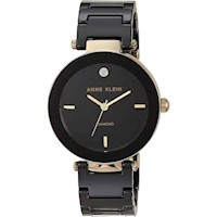 RELOJ ANNE KLEIN MUJER AK/1018BKBK PULSERA CON BRAZALETE CERÁMICO NEGRO Y