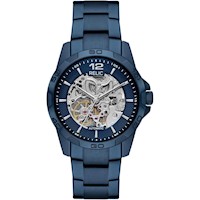 RELIC BY FOSSIL, RELOJ AUTOMÁTICO PARA HOMBRE, ESFERA ESQUELETO, TONO AZUL,