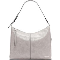 CALVIN KLEIN MAX TOP ZIP HOBO EN CUERO VEGANO CON CREMALLERA Y CORREA