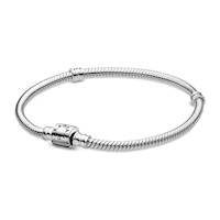 PULSERA PANDORA 598816C00-16 MOMENTS CADENA SERPIENTE Y CIERRE BARRIL EN PLATA