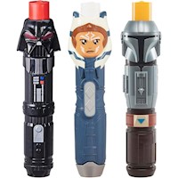 STAR WARS LIGHTSABER SQUAD 3-PACK CON MANDALORIAN,AHSOKA Y DARTH