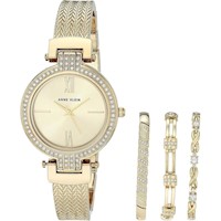 ANNE KLEIN SET DE RELOJ Y PULSERA CON CRISTALES PREMIUM, MODELO AK/3584,