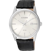 CITIZEN RELOJ PARA HOMBRE, DISEÑO CASUAL EN ACERO INOXIDABLE Y CUERO,