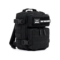 WOLFPAK MOCHILA MINI NEGRO MATERIAL RESISTENTE AL AGUA Y DISEÑO PERSONALIZABLE