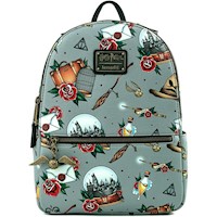 BOLSO HOMBRO LOUNGEFLY HPBK0034 MULTICOLOR DISEÑO TATUAJE HARRY POTTER MUJER