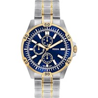 RELOJ FOSSIL GARRETT DE ACERO INOXIDABLE, DISEÑO MULTIFUNCIONAL CON ESFERA