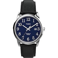 RELOJ TIMEX HOMBRE TW2V266009J EASY READER CON CORREA CUERO NEGRO ESFERA AZUL